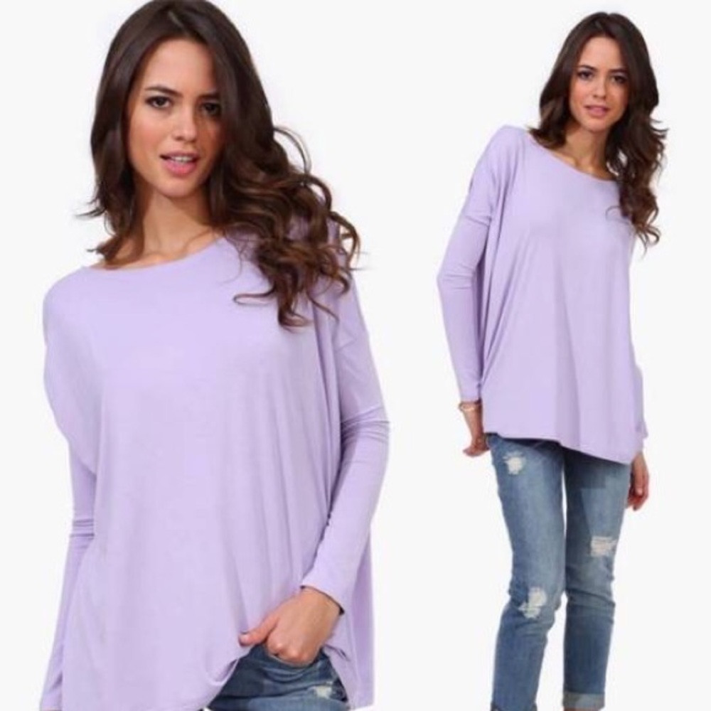 Lavender Long Sleeve Piko Top